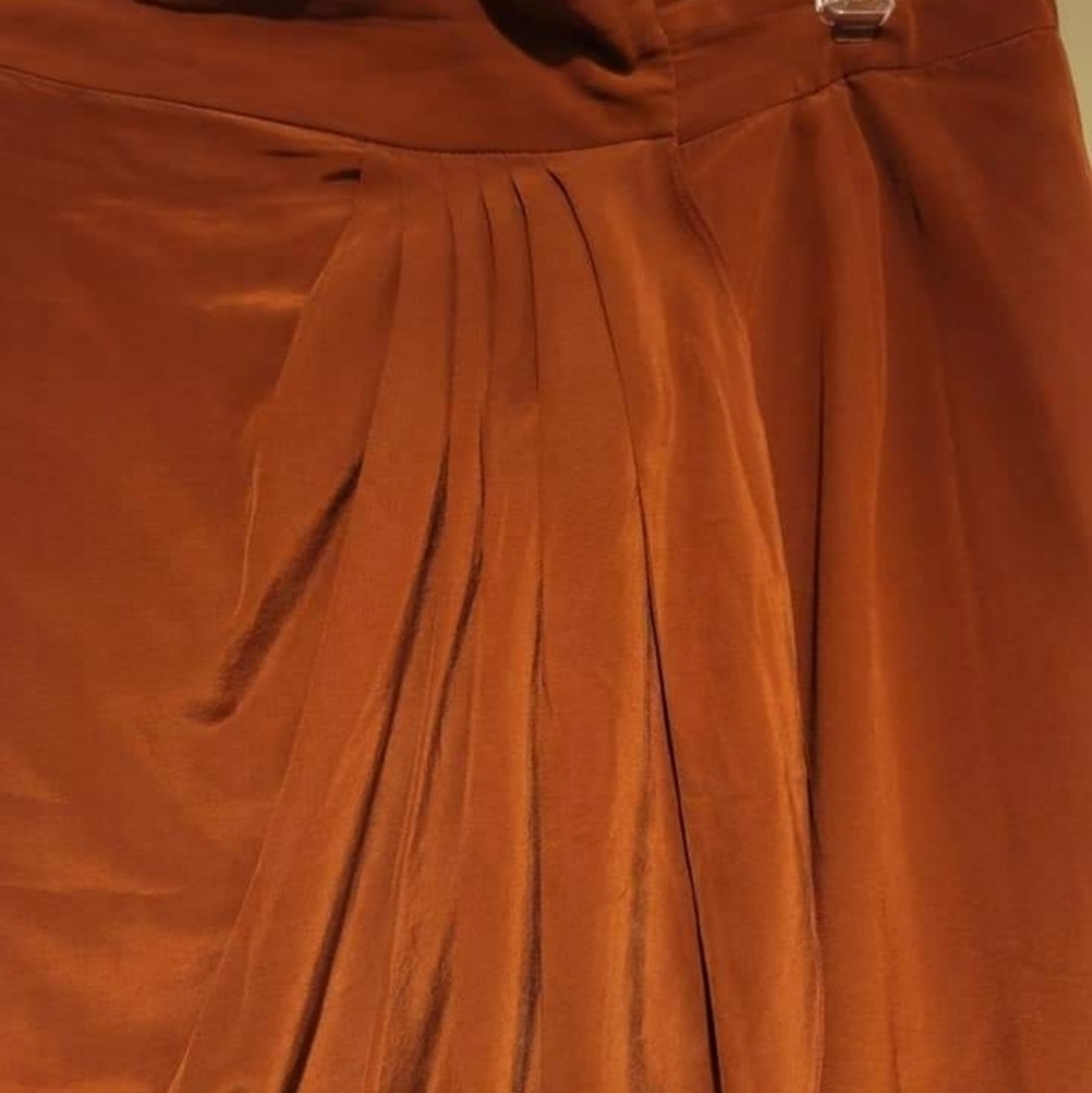 Tahati Wrap Around Silk, 100% Silk, Size 14, Rust - Picture 2 of 5